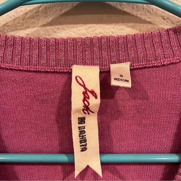 Jack: BB Dakota purple with sparkle accent button front cardigan size xsmall - Picture 3 of 8